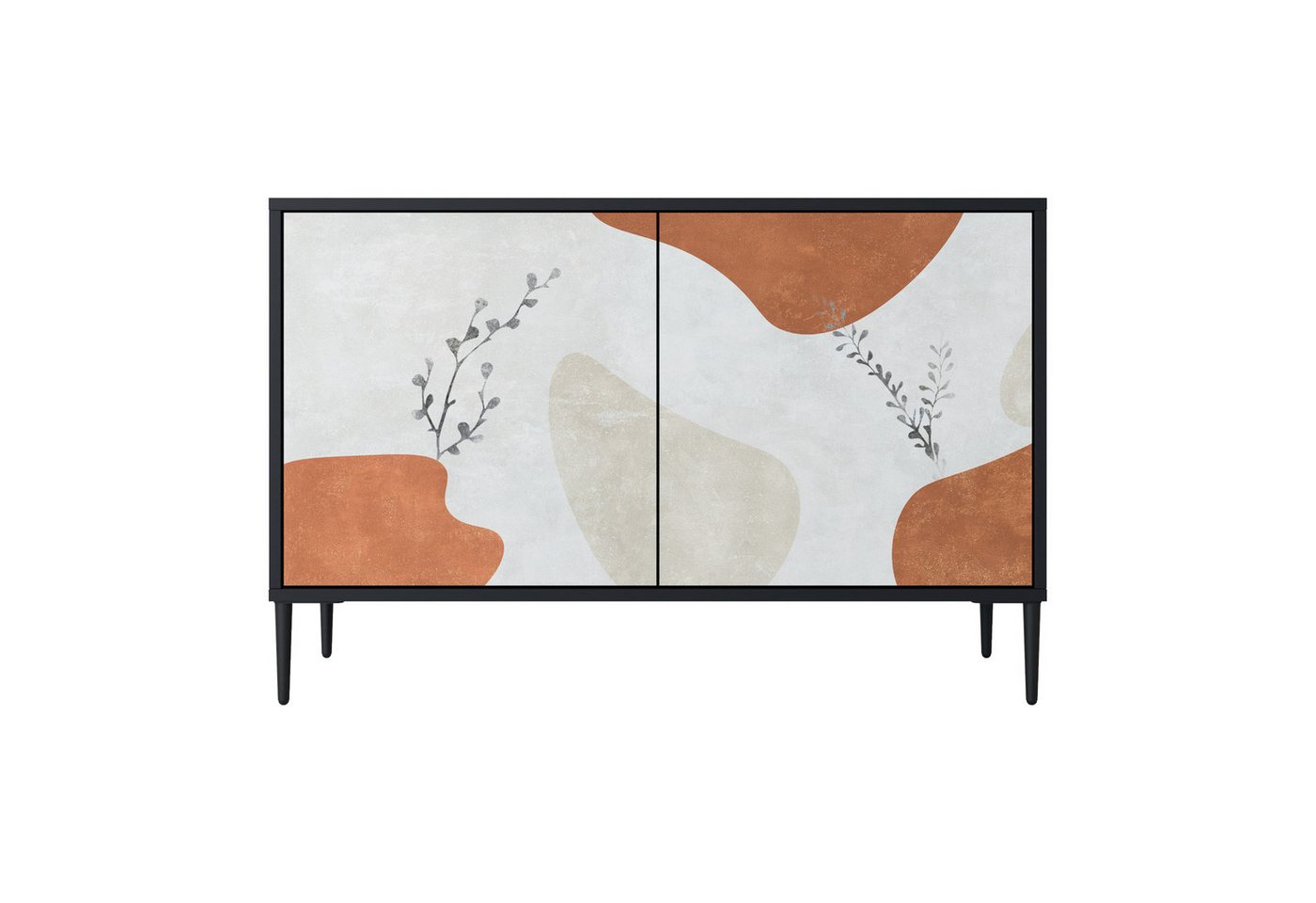 SPACEREBELS Kommode (3 Türen), Sideboard Komodenschrank Möbel für Wohnzimmer mit 2 Türen oder mit von SPACEREBELS