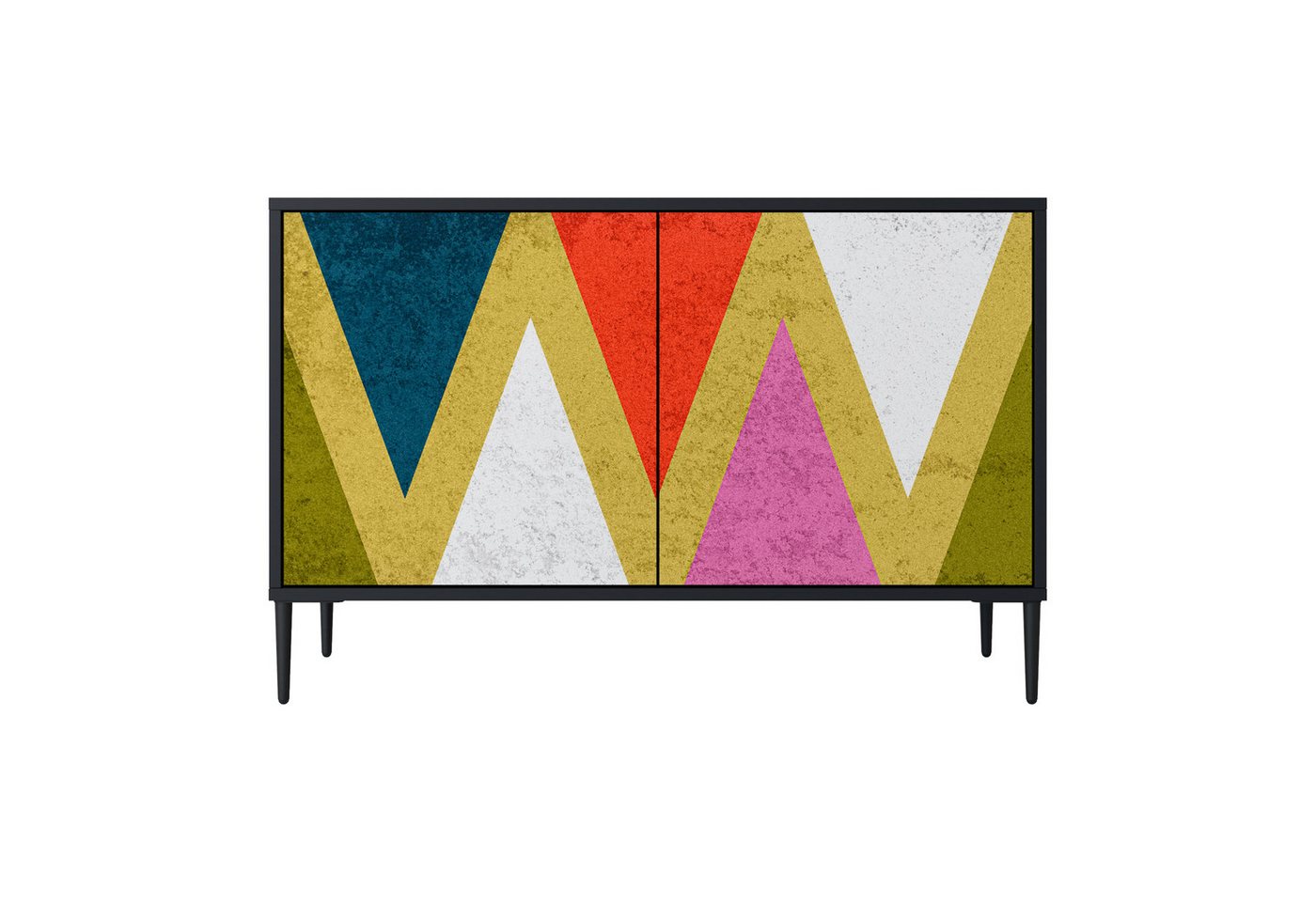 SPACEREBELS Kommode (3 Türen), Sideboard Komodenschrank Möbel für Wohnzimmer mit 2 Türen oder mit von SPACEREBELS