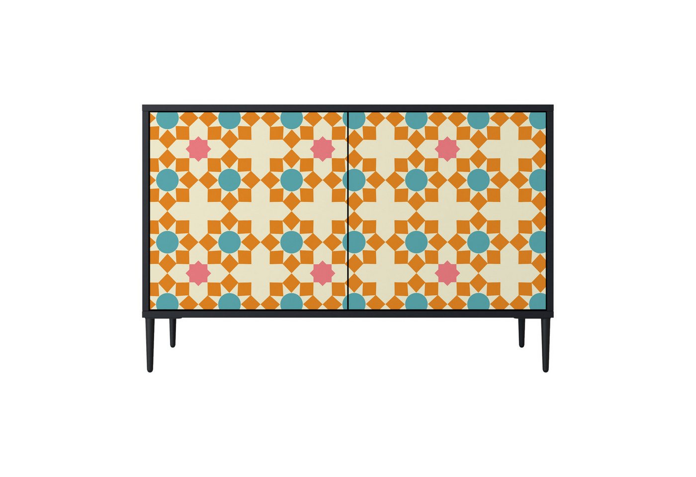 SPACEREBELS Kommode (3 Türen), Sideboard Komodenschrank Möbel für Wohnzimmer mit 2 Türen oder mit von SPACEREBELS
