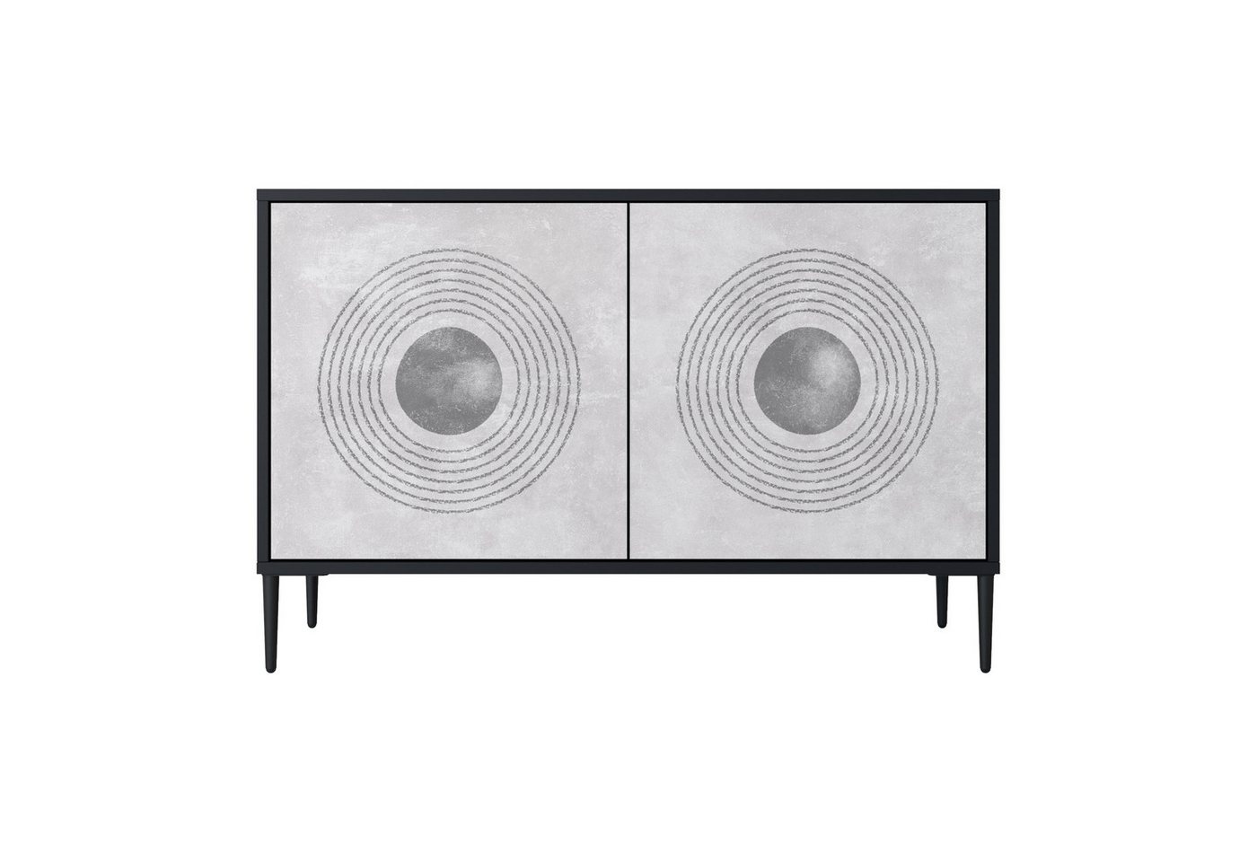 SPACEREBELS Kommode (3 Türen), Sideboard Komodenschrank Möbel für Wohnzimmer mit 2 Türen oder mit von SPACEREBELS