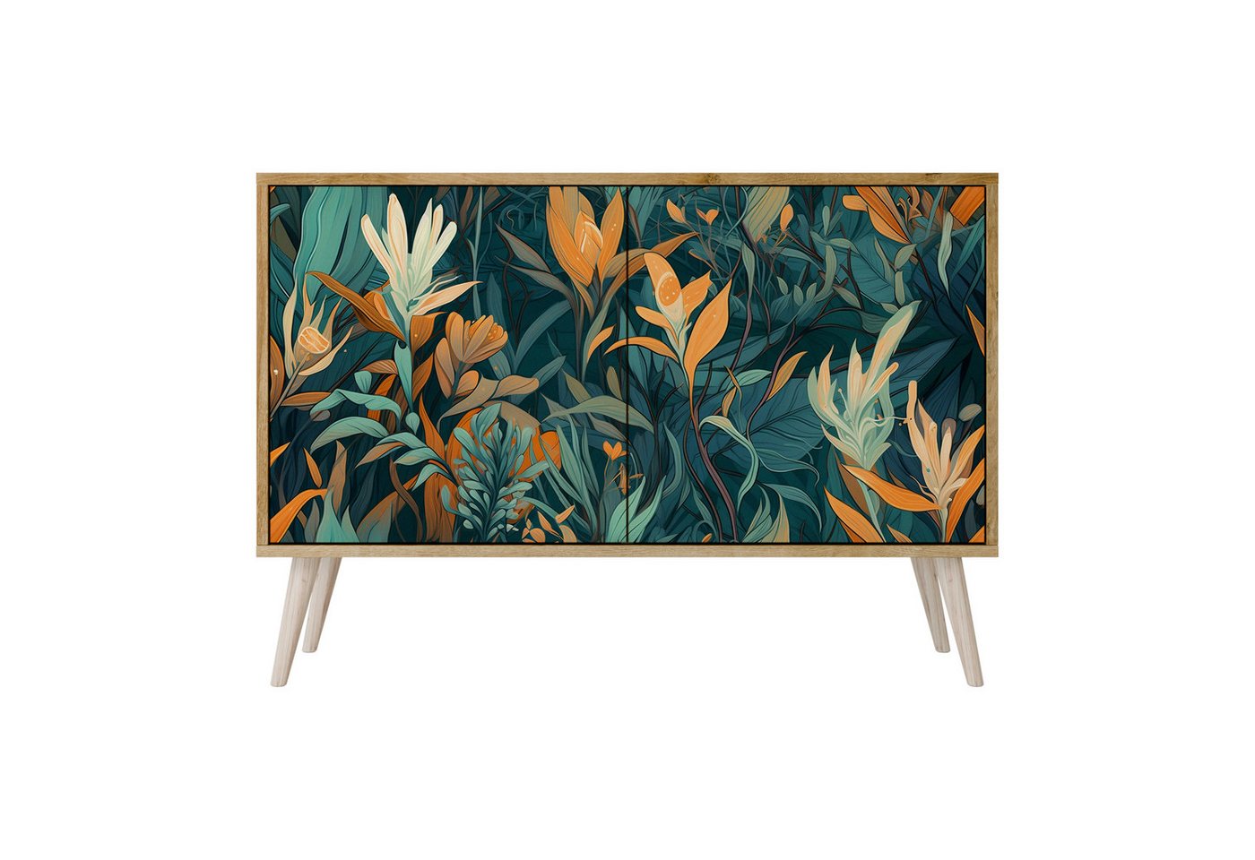 SPACEREBELS Kommode Sideboard Komodenschrank Möbel für Wohnzimmer Flur Esszimmer (2 St), mit 2 Türen oder mit 3 Türen von SPACEREBELS