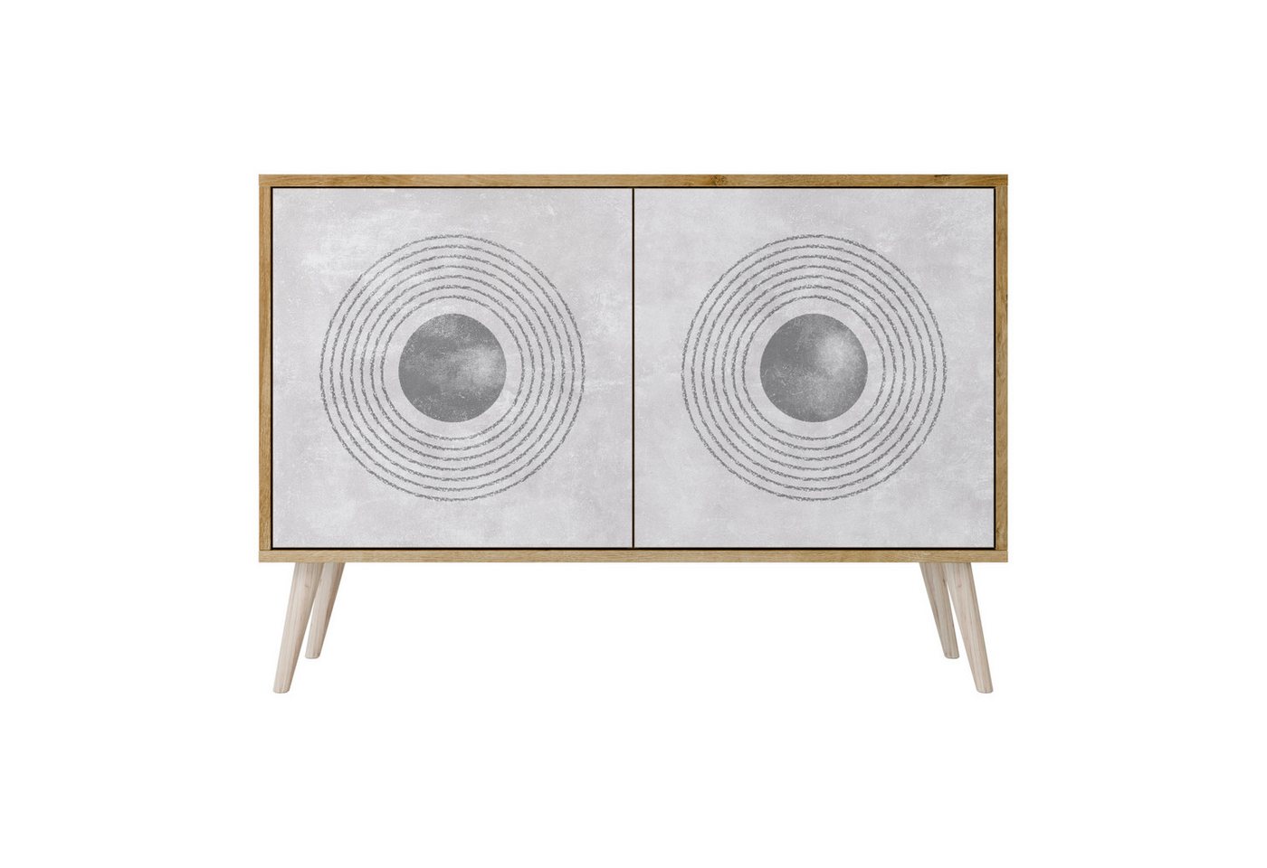SPACEREBELS Kommode Sideboard Komodenschrank Möbel für Wohnzimmer Flur Esszimmer (2 St), mit 2 Türen oder mit 3 Türen von SPACEREBELS