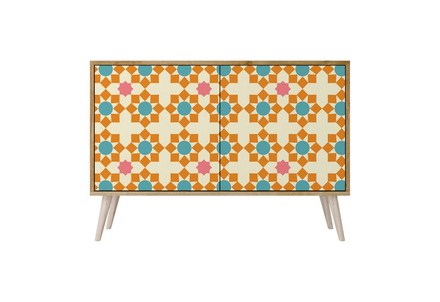 SPACEREBELS Kommode Sideboard Komodenschrank Möbel für Wohnzimmer Flur Esszimmer (2 St), mit 2 Türen oder mit 3 Türen von SPACEREBELS