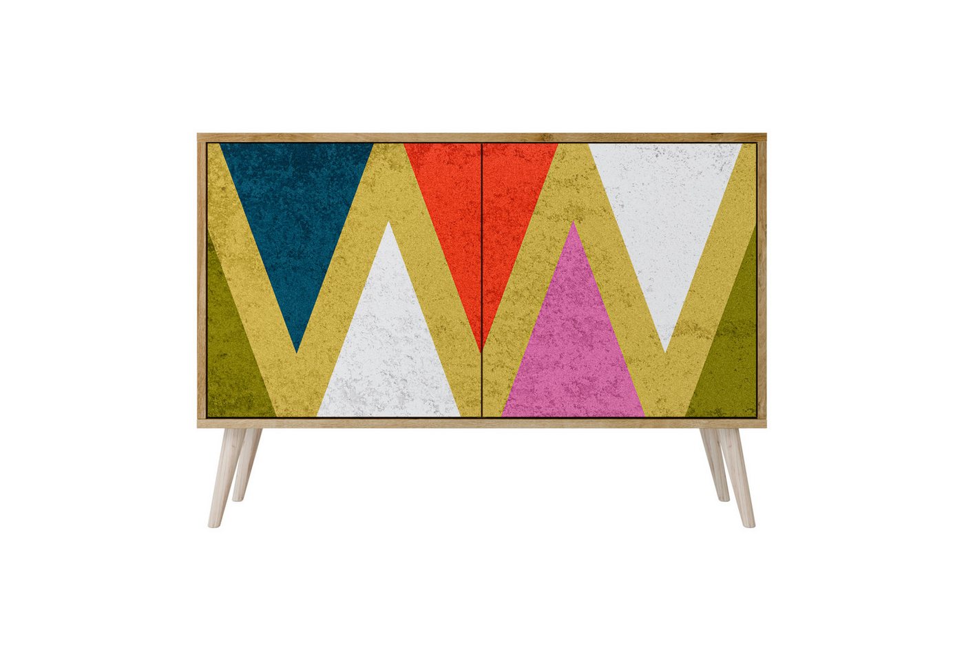 SPACEREBELS Kommode Sideboard Komodenschrank Möbel für Wohnzimmer Flur Esszimmer (2 St), mit 2 Türen oder mit 3 Türen von SPACEREBELS