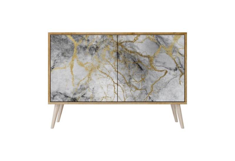 SPACEREBELS Kommode Sideboard Komodenschrank Möbel für Wohnzimmer Flur Esszimmer (2 St), mit 2 Türen oder mit 3 Türen von SPACEREBELS