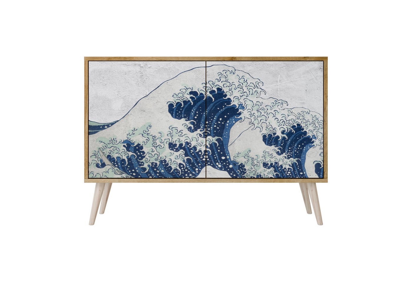 SPACEREBELS Kommode Sideboard Komodenschrank Möbel für Wohnzimmer Flur Esszimmer (2 St), mit 2 Türen oder mit 3 Türen von SPACEREBELS