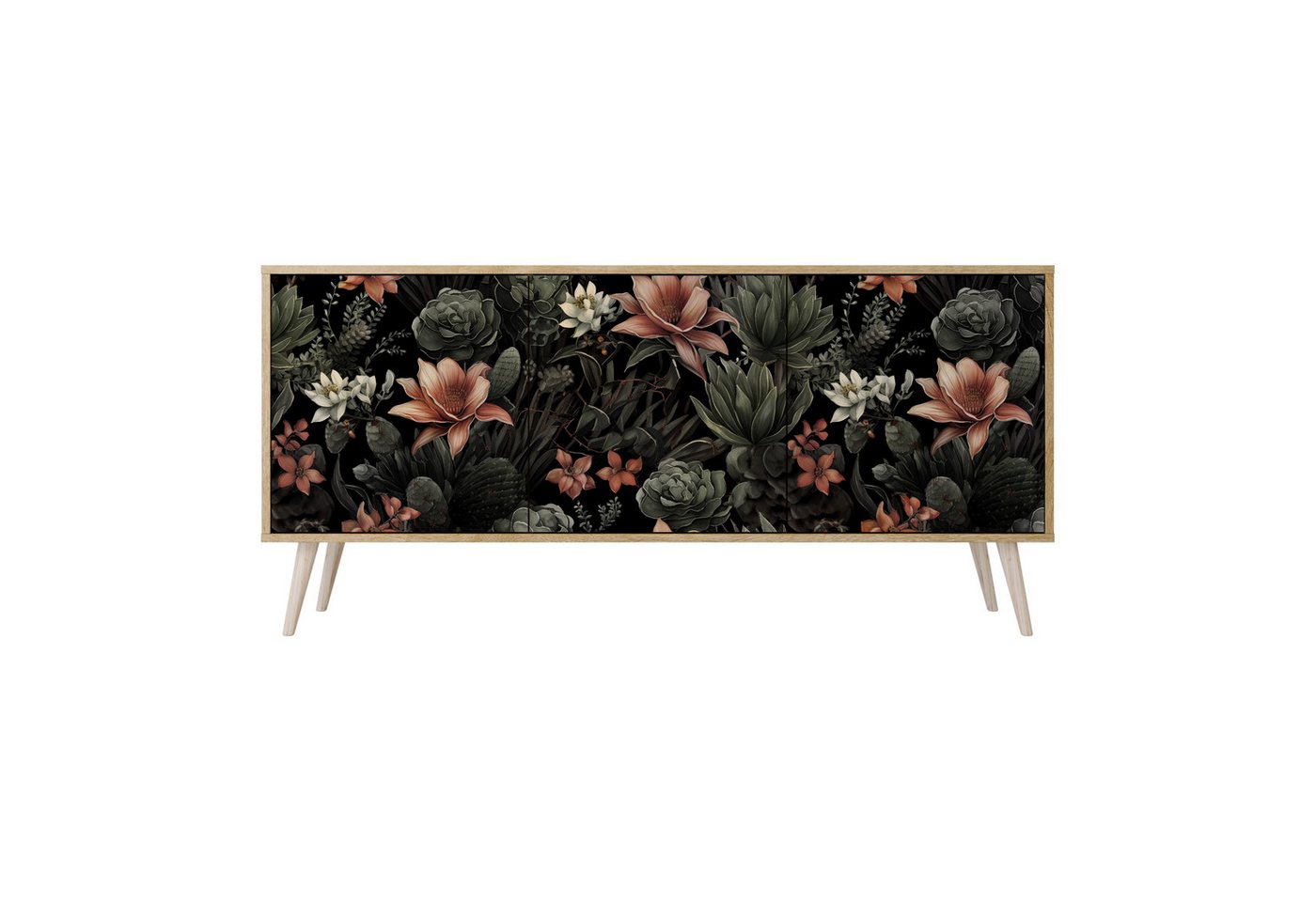 SPACEREBELS Kommode Sideboard Komodenschrank Möbel für Wohnzimmer Flur Esszimmer (3 St), mit 2 Türen oder mit 3 Türen von SPACEREBELS
