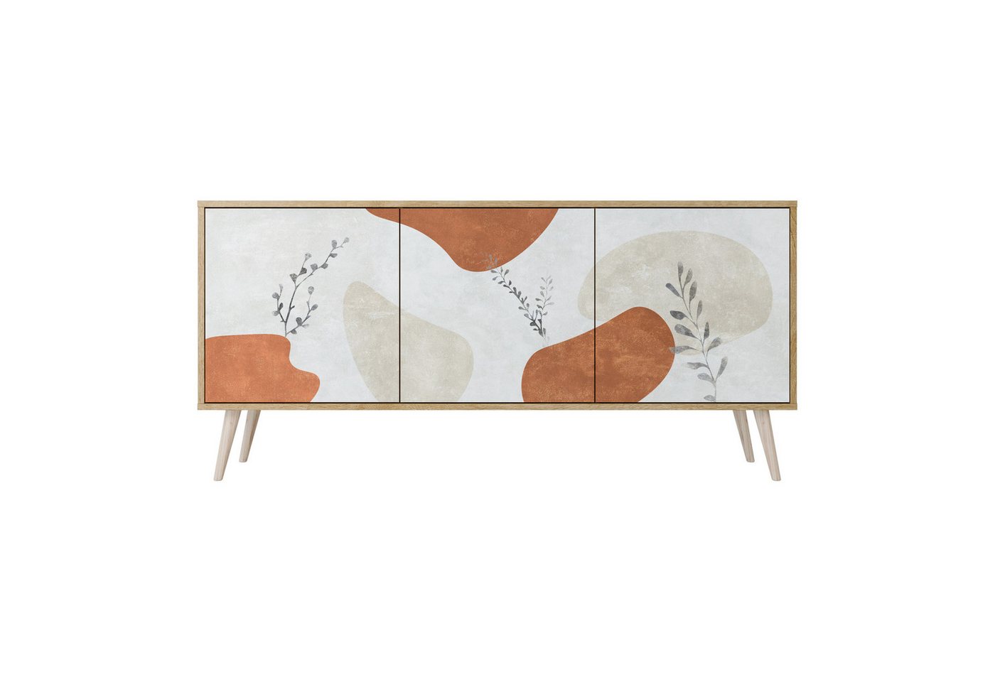 SPACEREBELS Kommode Sideboard Komodenschrank Möbel für Wohnzimmer Flur Esszimmer (3 St), mit 2 Türen oder mit 3 Türen von SPACEREBELS