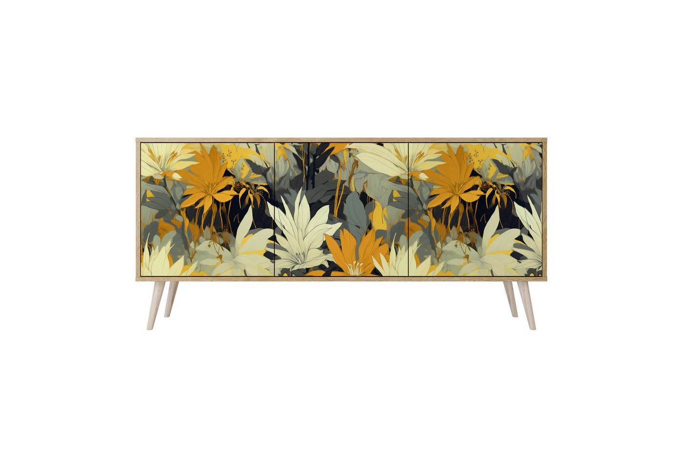 SPACEREBELS Kommode Sideboard Komodenschrank Möbel für Wohnzimmer Flur Esszimmer (3 St), mit 2 Türen oder mit 3 Türen von SPACEREBELS