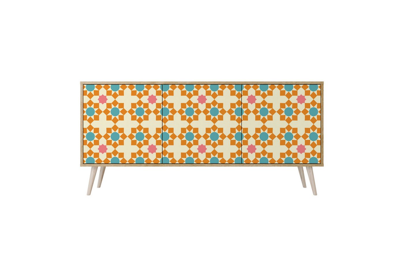 SPACEREBELS Kommode Sideboard Komodenschrank Möbel für Wohnzimmer Flur Esszimmer (3 St), mit 2 Türen oder mit 3 Türen von SPACEREBELS