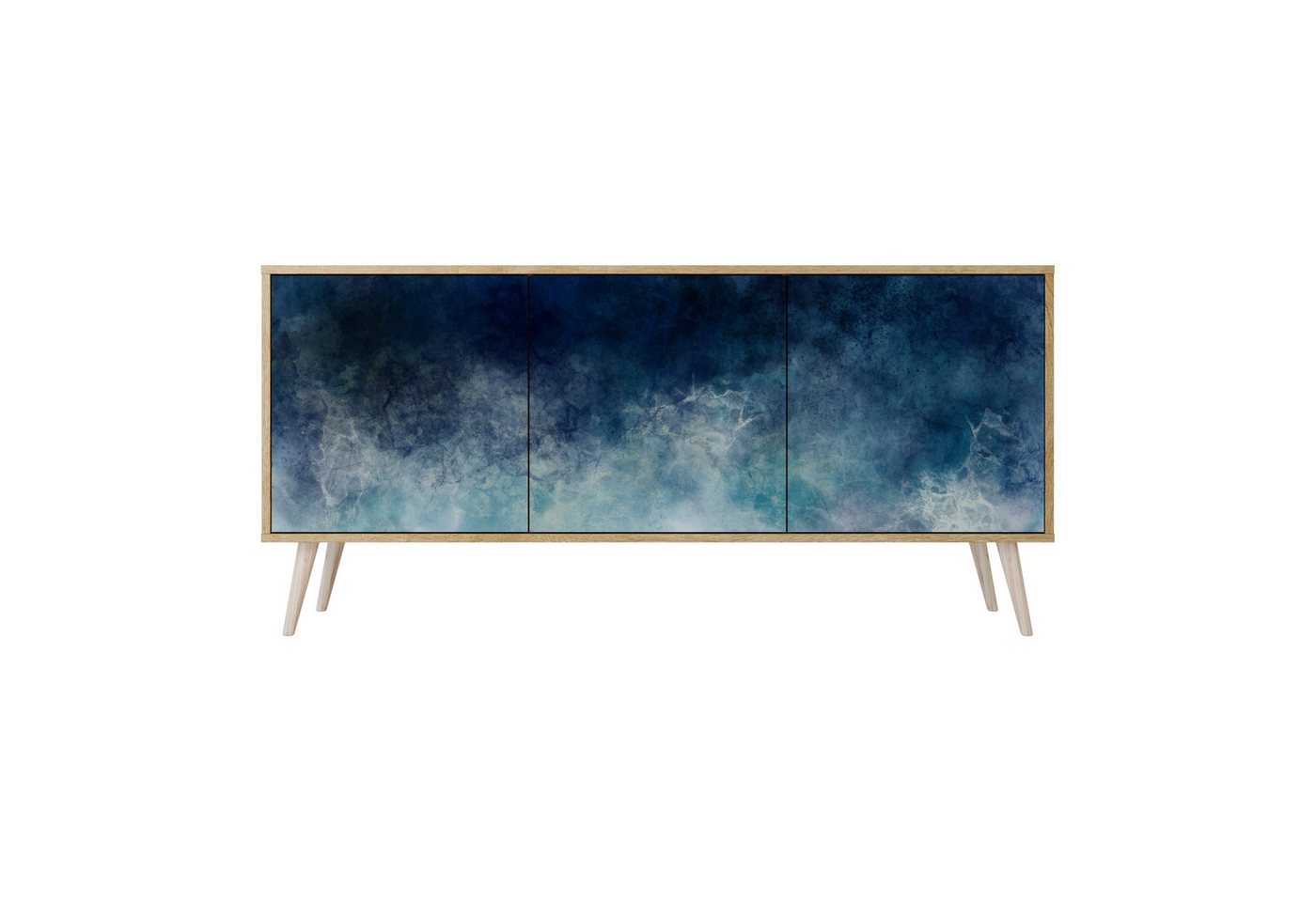 SPACEREBELS Kommode Sideboard Komodenschrank Möbel für Wohnzimmer Flur Esszimmer (3 St), mit 2 Türen oder mit 3 Türen von SPACEREBELS