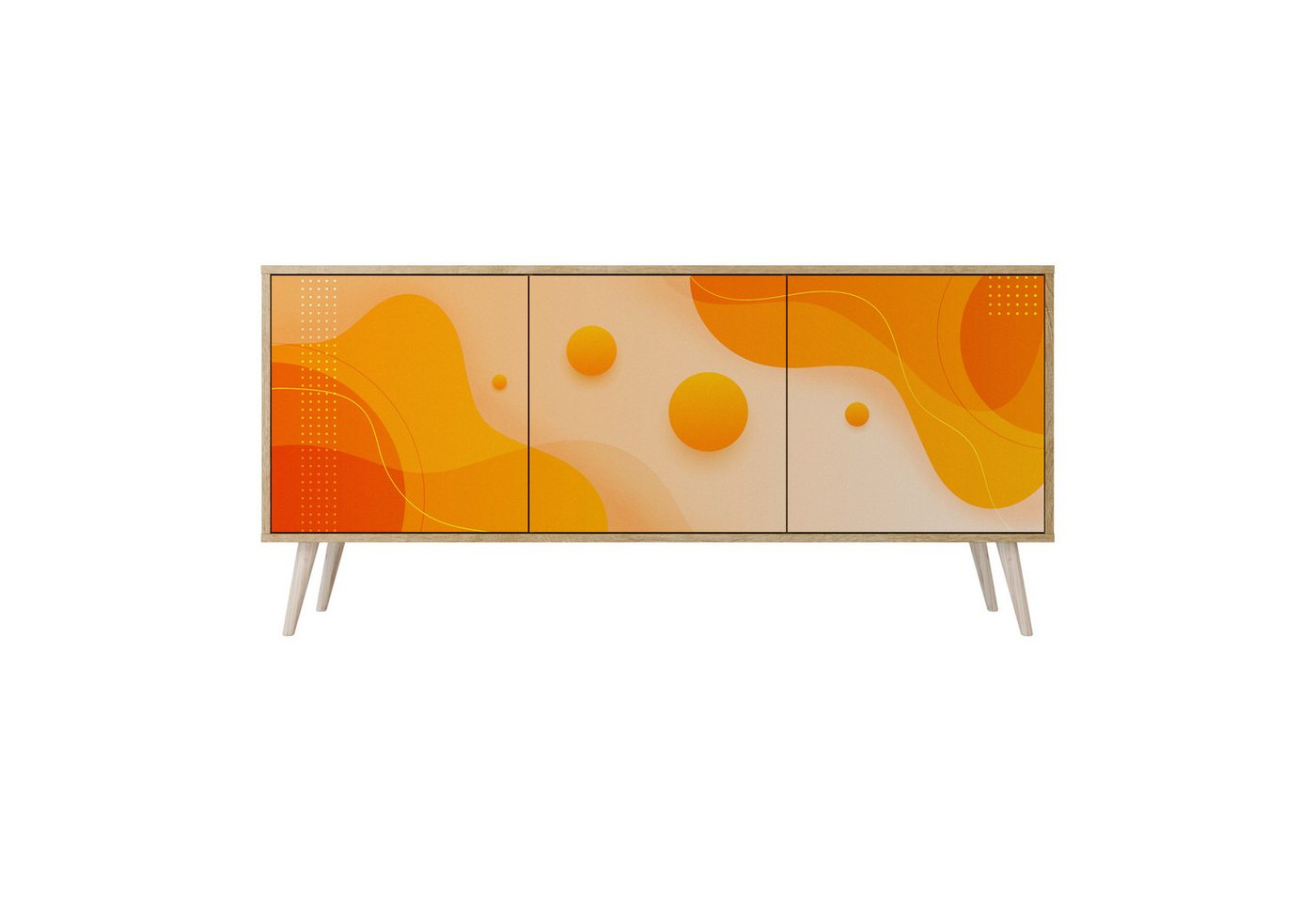 SPACEREBELS Kommode Sideboard Komodenschrank Möbel für Wohnzimmer Flur Esszimmer (3 St), mit 2 Türen oder mit 3 Türen von SPACEREBELS
