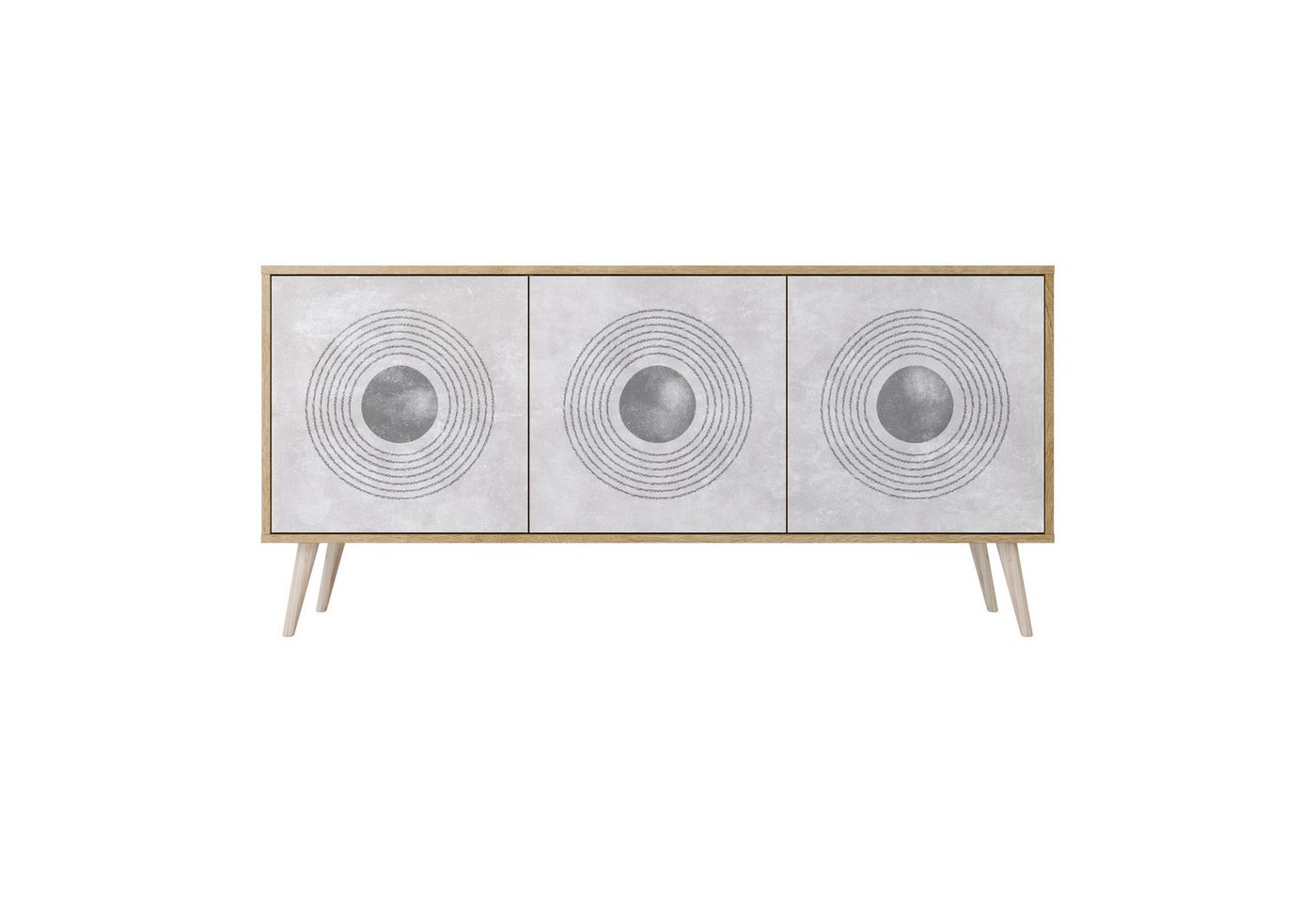 SPACEREBELS Kommode Sideboard Komodenschrank Möbel für Wohnzimmer Flur Esszimmer (3 St), mit 2 Türen oder mit 3 Türen von SPACEREBELS