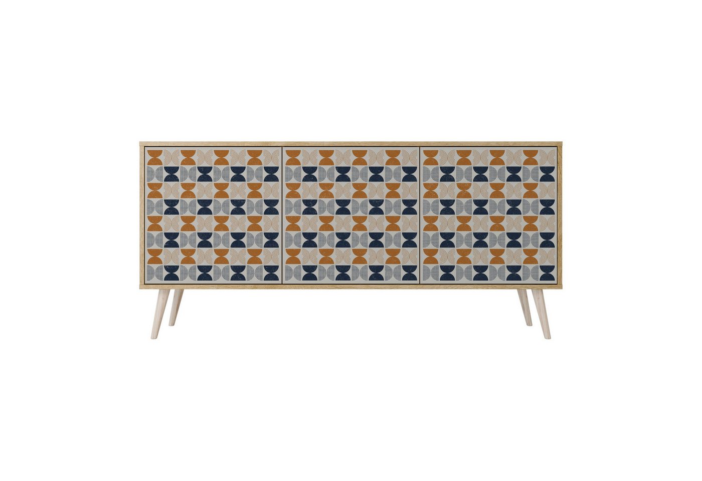 SPACEREBELS Kommode Sideboard Komodenschrank Möbel für Wohnzimmer Flur Esszimmer (3 St), mit 2 Türen oder mit 3 Türen von SPACEREBELS
