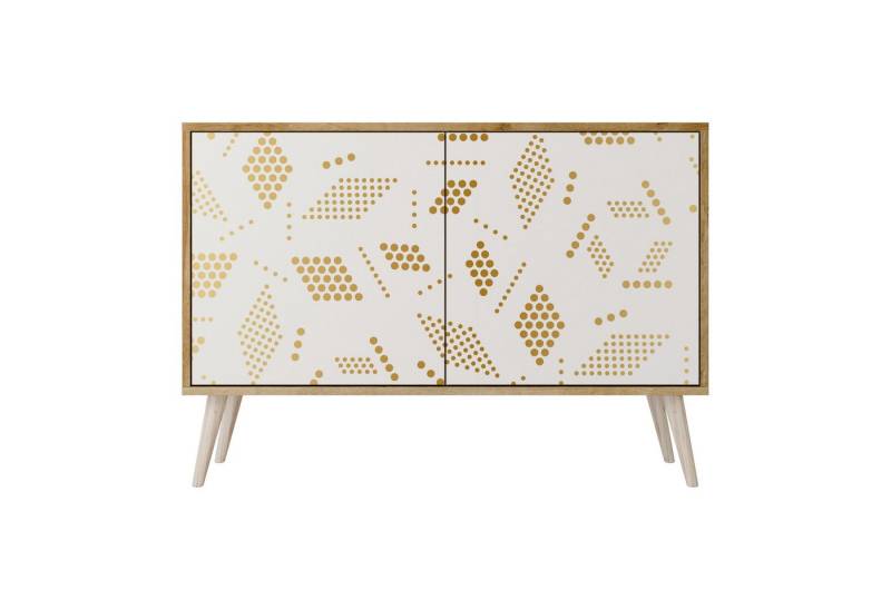 SPACEREBELS Kommode Sideboard Komodenschrank Möbel für Wohnzimmer Flur Esszimmer (3 Türen), Sideboard Komodenschrank Möbel für Wohnzimmer mit 2 Türen oder mit von SPACEREBELS