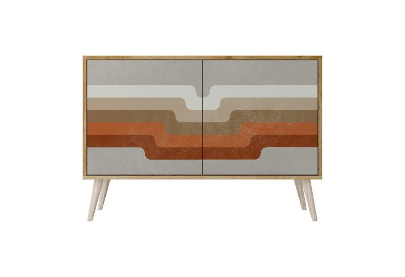 SPACEREBELS Kommode Sideboard Komodenschrank Möbel für Wohnzimmer Flur Esszimmer (3 Türen), Sideboard Komodenschrank Möbel für Wohnzimmer mit 2 Türen oder mit von SPACEREBELS