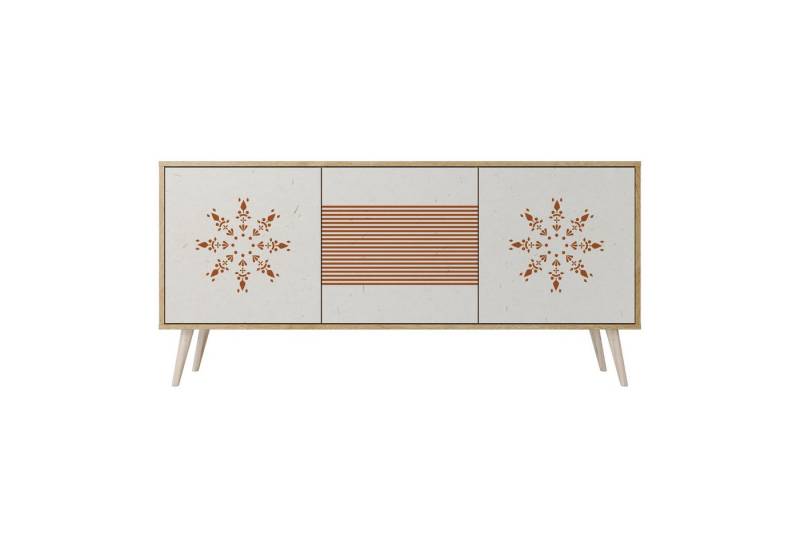 SPACEREBELS Kommode Sideboard Komodenschrank Möbel für Wohnzimmer Flur Esszimmer (3 Türen), Sideboard Komodenschrank Möbel für Wohnzimmer mit 2 Türen oder mit von SPACEREBELS