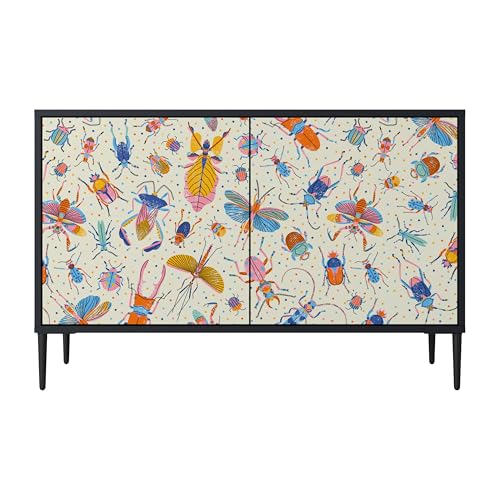 SPACEREBELS Kommode mit 2 Türen - Sideboard - Komodenschrank - Flurkommode - Schrank - Highboard - Kleiderschrank Möbel - Wohnzimmer Schlafzimmer Esszimmer Flur - schwarz SPACEREBELS Kommode mit 2 Türen - Sideboard - Komodenschrank - Flurkommode - Schrank - Highboard - Kleiderschrank Möbel - Wohnzimmer Schlafzimmer Esszimmer Flur - schwarz von SPACEREBELS