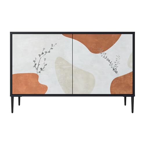 SPACEREBELS Kommode mit 2 Türen - Sideboard - Komodenschrank - Flurkommode - Schrank - Highboard - Kleiderschrank Möbel - Wohnzimmer Schlafzimmer Esszimmer Flur - schwarz SPACEREBELS Kommode mit 2 Türen - Sideboard - Komodenschrank - Flurkommode - Schrank - Highboard - Kleiderschrank Möbel - Wohnzimmer Schlafzimmer Esszimmer Flur - schwarz von SPACEREBELS
