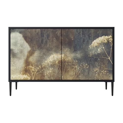 SPACEREBELS Kommode mit 2 Türen - Sideboard - Komodenschrank - Flurkommode - Schrank - Highboard - Kleiderschrank Möbel - Wohnzimmer Schlafzimmer Esszimmer Flur - schwarz SPACEREBELS Kommode mit 2 Türen - Sideboard - Komodenschrank - Flurkommode - Schrank - Highboard - Kleiderschrank Möbel - Wohnzimmer Schlafzimmer Esszimmer Flur - schwarz von SPACEREBELS