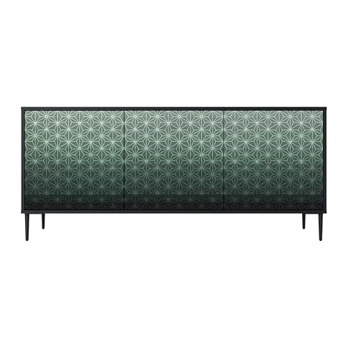 SPACEREBELS Kommode mit 3 Türen - Sideboard - Komodenschrank - Flurkommode - Schrank - Highboard - Kleiderschrank Möbel - Wohnzimmer Schlafzimmer Esszimmer Flur - schwarz von SPACEREBELS