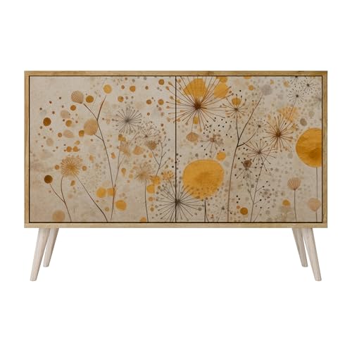 SPACEREBELS Kommode mit 2 Türen - Sideboard - Komodenschrank - Flurkommode- Schrank - Highboard - Kleiderschrank Möbel - Wohnzimmer Schlafzimmer Esszimmer Flur von SPACEREBELS