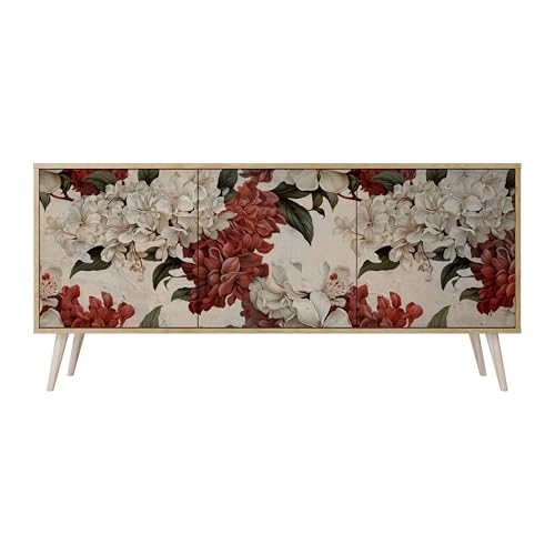 SPACEREBELS Kommode mit 3 Türen - Sideboard - Komodenschrank - Flurkommode- Schrank - Highboard - Kleiderschrank Möbel - Wohnzimmer Schlafzimmer Esszimmer Flur SPACEREBELS Kommode mit 3 Türen - Sideboard - Komodenschrank - Flurkommode- Schrank - Highboard - Kleiderschrank Möbel - Wohnzimmer Schlafzimmer Esszimmer Flur von SPACEREBELS