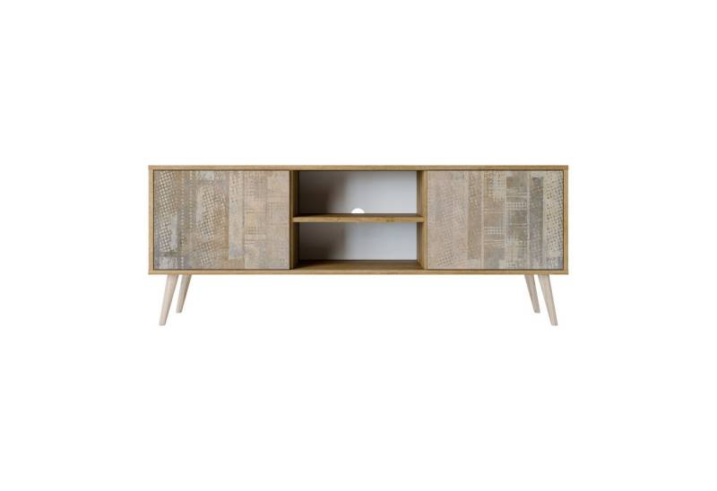 SPACEREBELS TV-Schrank mit Türen Fernsehtisch Sideboard Board mit Stauraum Tisch mit Beinen Lowboards 161 cm Fernsehschrank von SPACEREBELS