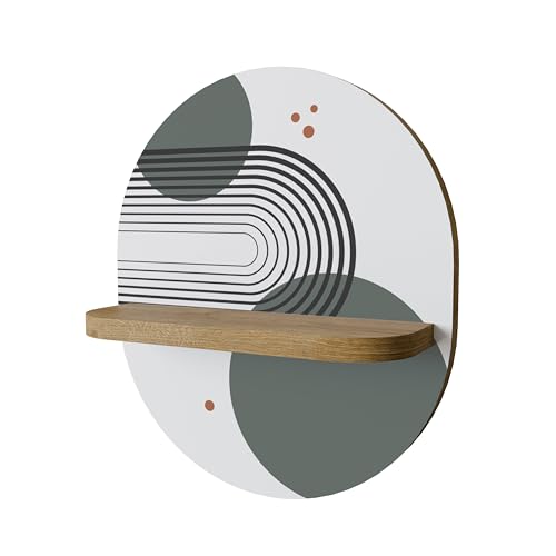 SPACEREBELS Wandregal Holz - dekoratives Hängeregal - Schweberegal für Wohnzimmer - Regalbrett Kinderzimmer Schlafzimmer - Rundes Regal für Wände - 33 x 38 SPACEREBELS Wandregal Holz - dekoratives Hängeregal - Schweberegal für Wohnzimmer - Regalbrett Kinderzimmer Schlafzimmer - Rundes Regal für Wände - 33 x 38 von SPACEREBELS