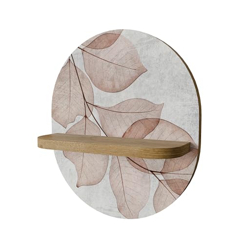 SPACEREBELS Wandregal Holz - dekoratives Hängeregal - Schweberegal für Wohnzimmer - Regalbrett Kinderzimmer Schlafzimmer - Rundes Regal für Wände - 33 x 38 von SPACEREBELS
