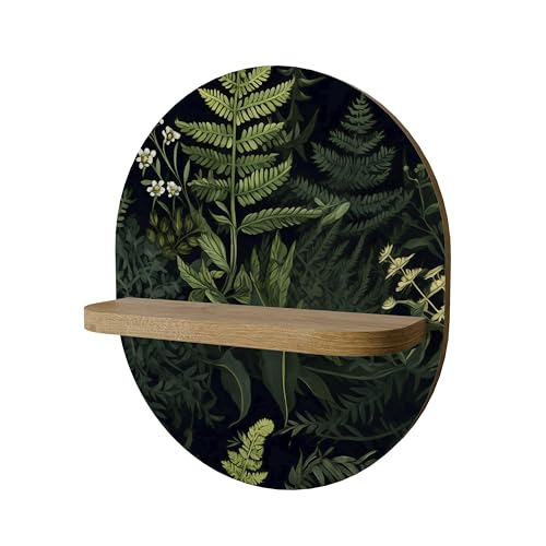SPACEREBELS Wandregal Holz - dekoratives Hängeregal - Schweberegal für Wohnzimmer - Regalbrett Kinderzimmer Schlafzimmer - Rundes Regal für Wände - 33 x 38 von SPACEREBELS