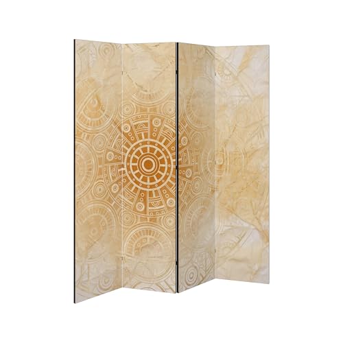SpaceRebels Paravent Raumteiler - 4-teilig Raumtrenner, Druck 1-Seite - Premium QUALITÄT 100% Holz - Raumtrenner - Trennwand Wohnung - Room Divider - Spanische Wand Deko Modern Sichtschutz von SPACEREBELS