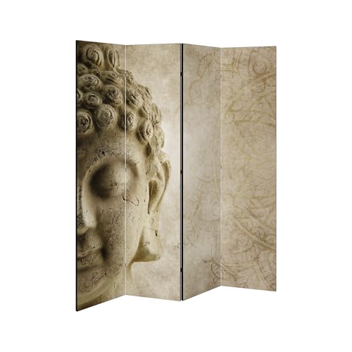 SpaceRebels Paravent Raumteiler - 4-teilig Raumtrenner, Druck 2-Seite - Premium QUALITÄT 100% Holz - Raumtrenner - Trennwand Wohnung - Room Divider - Spanische Wand Deko Modern Sichtschutz von SPACEREBELS