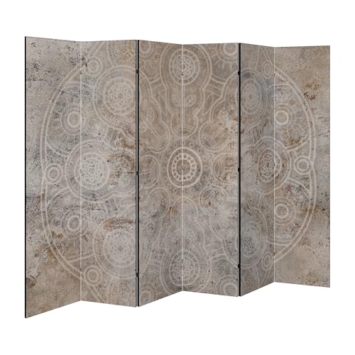 SpaceRebels Paravent Raumteiler - 6-teilig Raumtrenner, Druck 2-Seite - Premium QUALITÄT 100% Holz - Raumtrenner - Trennwand Wohnung - Room Divider - Spanische Wand Deko Modern Sichtschutz von SPACEREBELS