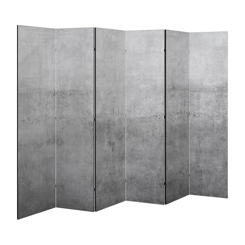 SpaceRebels Paravent Raumteiler - 6-teilig Raumtrenner, Druck 2-Seite - Premium QUALITÄT 100% Holz - Raumtrenner - Trennwand Wohnung - Room Divider - Spanische Wand Deko Modern Sichtschutz von SPACEREBELS