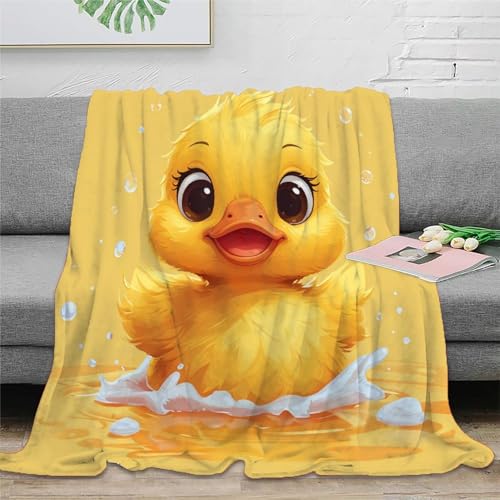 Gelbe Ente Fashionable Blanket Warm Blanket 3D Printed Blanket for Various Uses for Sofa Bed Decor Für Kinder Teenager Erwachse 60x80inch(150x200cm) von SPACESK