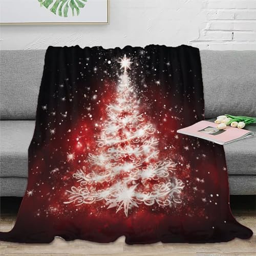 Weihnachtsbaum Flannel Blankets 3D Print Blanket Fluffy Throw Blankets Blanket for Sofa Bed Blanket for Bed Warm Blankets for Autumn Winter Gifts Für Kinder Teenager Erwachse 60x80inch(150x200cm) von SPACESK