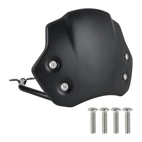 SPAMFAFGHQ Aluminium Spoiler Windabweiser Front Verkleidung Windschutz Windschutz Für B&MW R NineT Reine Für Scrambler 2016-2023 R 12 NineT 2023-AUF(SCHWARZ) von SPAMFAFGHQ