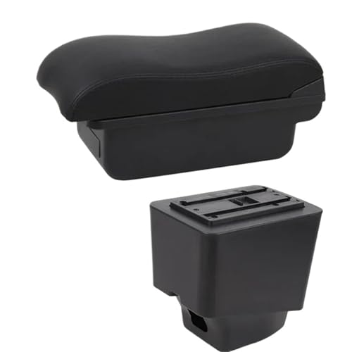 SPAMFAFGHQ Armauflage Boxen Für R&enault Für Captur Kaptur 2018 2019 2020 2021 Kaptur Auto Leder Armstütze Mittelkonsole Aufbewahrungsbox(B2 Schwarze Linie) von SPAMFAFGHQ