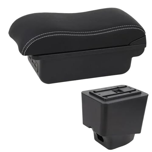 SPAMFAFGHQ Armauflage Boxen Für R&enault Für Captur Kaptur 2018 2019 2020 2021 Kaptur Auto Leder Armstütze Mittelkonsole Aufbewahrungsbox(C2 Weiße Linie) von SPAMFAFGHQ