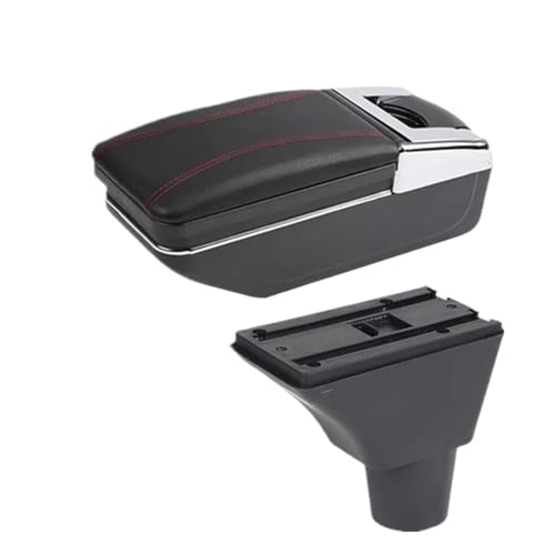 SPAMFAFGHQ Armlehnenbox Aufbewahrungsbox Innenraum Spezielle Nachrüstteile Für Citroën C3 C4(Eine rote Linie KEIN USB) von SPAMFAFGHQ