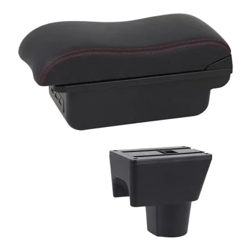 SPAMFAFGHQ Armlehnenbox Für R&enault Für Dacia Für Duster 2 2010 2011 2012 2013 2014 2015 2016-2019 Armlehne Konsolenfach(C2 Rote Linie) von SPAMFAFGHQ