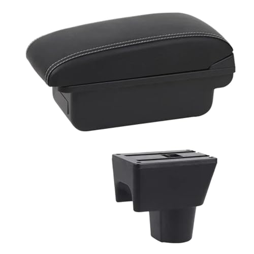 SPAMFAFGHQ Armlehnenbox Für R&enault Für Dacia Für Duster 2 2010-2019 2011 2012-2018 Armlehne Konsolenfach USB-Zubehör(B1 Weiße Linie) von SPAMFAFGHQ