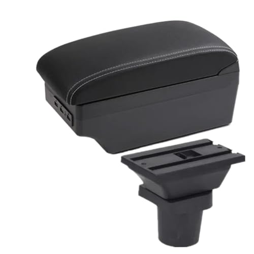 SPAMFAFGHQ Auto Armlehnenbox Aufbewahrungsbox Für Mitsubishi Für Colt Armlehnenbox Für Mitsubishi Für Colt Z30(C3 style white line) von SPAMFAFGHQ