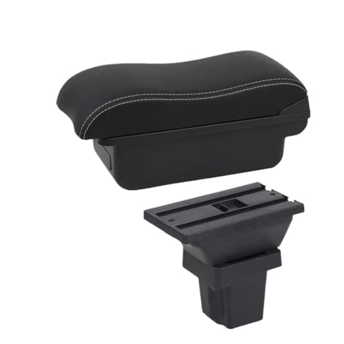 SPAMFAFGHQ Auto-Armlehnenkasten Arm-Aufbewahrungsbox Zubehör Für C&hevrolet Für Trax Für Tracker 2015 2016 2017 2018 2019(A2 white NO USB) von SPAMFAFGHQ