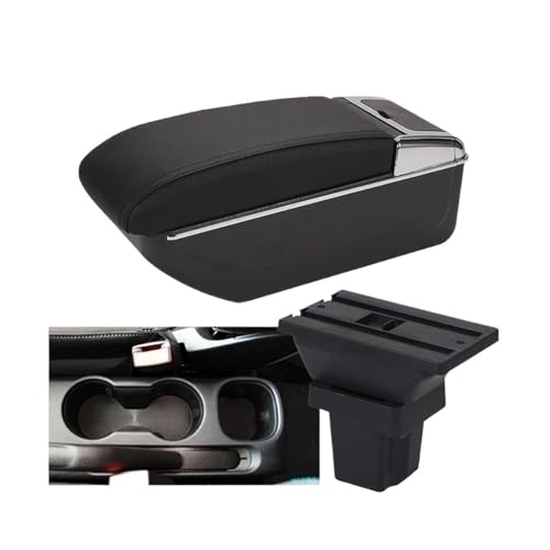 SPAMFAFGHQ Autoarmlehnenbox Armstaubox Zubehör Für C&hevrolet Für Trax Für Tracker 2015 2016 2017 2018(D2 Schwarz schwarz NoUSB) von SPAMFAFGHQ