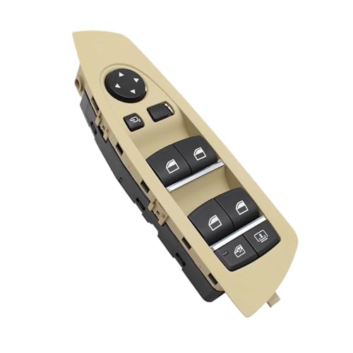 SPAMFAFGHQ Für B&MW 7 Series F01 F02 730Li 740Li 750Li 760Li 2009-2016 Left Driver Electric Power Master Window Switch Mirror Button 61319241915(Beige) von SPAMFAFGHQ