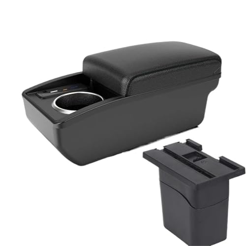 SPAMFAFGHQ Für C&hevrolet Für Cruze Armlehnenbox Arm 2009 2010 2011 2013 2014 2015 Mittelkonsole Aufbewahrungsbox Innenraum(B2 Schwarze Linie 6USB) von SPAMFAFGHQ
