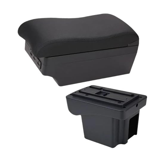 SPAMFAFGHQ Für C&hevrolet Für NIVA Armlehnen-Nachrüstsatz Armlehnen-Box Auto Aufbewahrungsbox Auto-Innenzubehör Ladestation USB(A2 Black line 7USB) von SPAMFAFGHQ