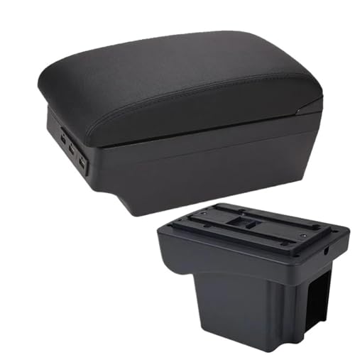 SPAMFAFGHQ Für C&hevrolet Für NIVA Armlehnen Nachrüstteile Auto Armlehnen Box Aufbewahrungsbox Auto Innenzubehör USB-Schnittstelle(A2 Black line 7USB) von SPAMFAFGHQ